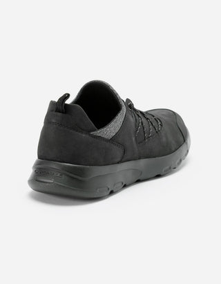Zapatillas Hombre Cuero Y Textil Walker-0-06-Negro