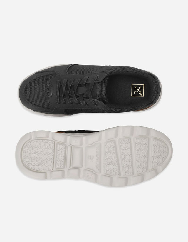 Zapatillas Hombre Cuero Y Textil Walker-0-17 Negro