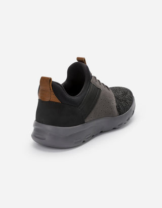 Zapatillas Hombre Cuero Y Textil Walker-0-32 Gris