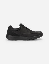 Zapatillas Hombre Cuero Y Textil Walker-0-34 Negro