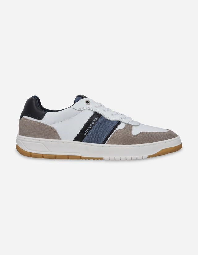 Bullboxer Zapatillas Hombre Urbanas Cuero Y Textil Weesp-0-03 Blanco