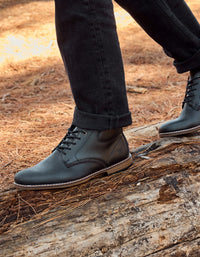 Botines Hombre De Cuero York-6-47-Negro