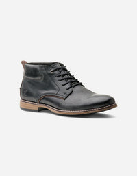 Botines Hombre De Cuero York-6-47-Negro