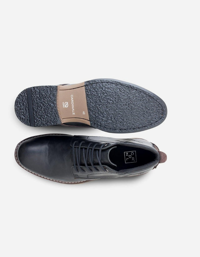 Botines Hombre De Cuero York-6-47-Negro