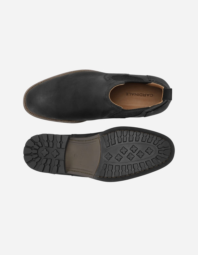 Botines Chelsea Hombre Cuero Yorkford Negro